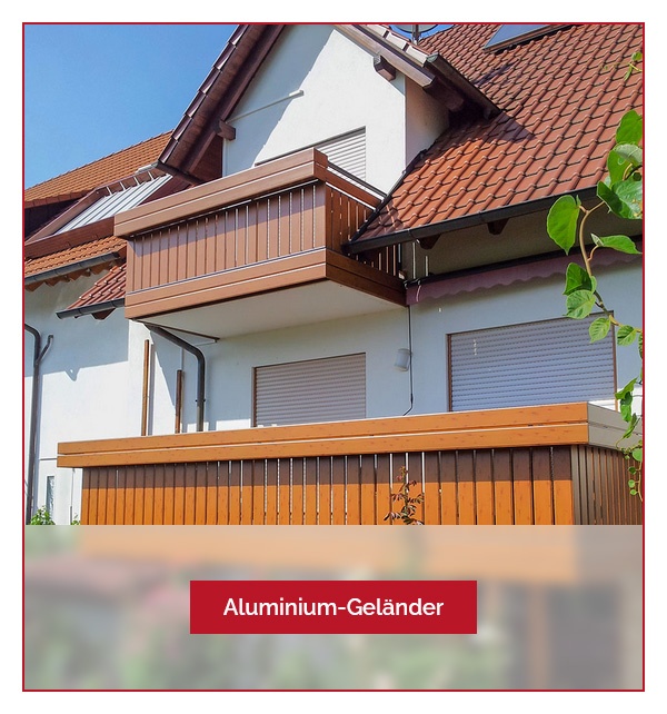 modisch gestaltetes Aluminium-Gel&auml;nder