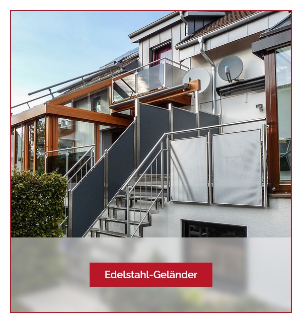 Schlichtes Balkongel&auml;nder aus Edelstahl